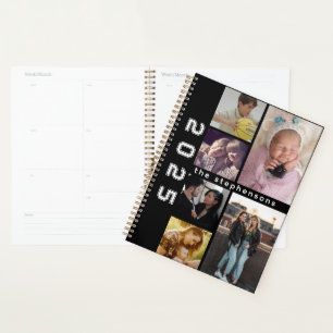 Modern 6 Photo Collage Personalized Planner
