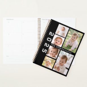 Modern 6 Photo Collage Personalized Planner