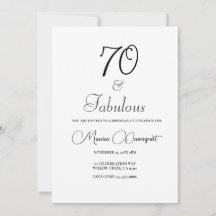 Modern 70 and Fabulous  Birthday Party 