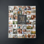 Modern 70th birthday multi photo script  tapestry<br><div class="desc">Modern minimal multi photo script 70th birthday fleece blanket gift. Ideal gift available for mums,  dads,  grand,  grandad of any family member. Stunning elegant script text. Black,  white and gold design.</div>