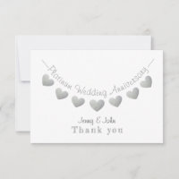 Modern 70th platinum wedding anniversary bunting
