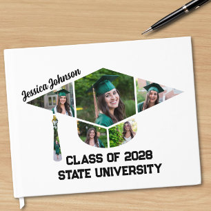 Modern 7 Photo Senior Graduation Party Guest Book
