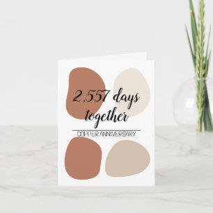 Modern 7th wedding anniversary Seventh Card