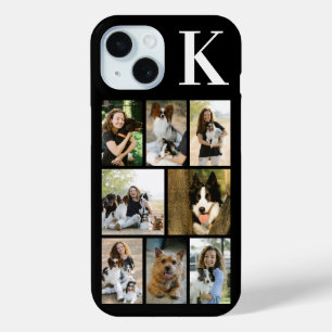 Modern 8 Pet Photo Black iPhone 15 Case