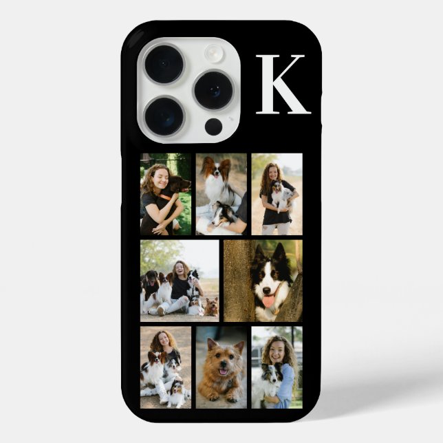 Modern 8 Pet Photo Black Case-Mate iPhone Case (Back)