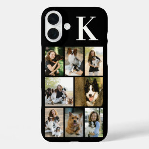 Modern 8 Pet Photo Black iPhone 16 Plus Case