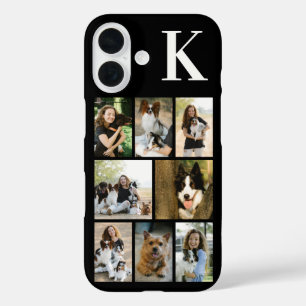 Modern 8 Pet Photo Black iPhone 16 Case