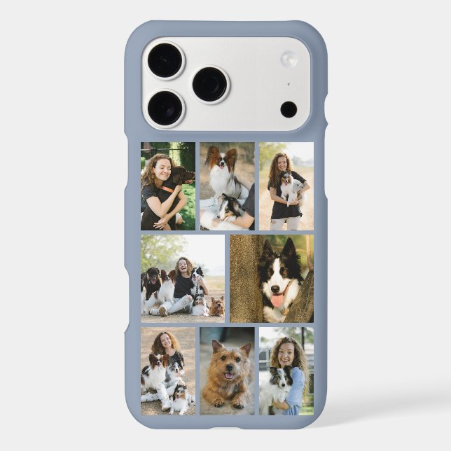 Modern 8 Pet Photo Dusty Blue (Back)