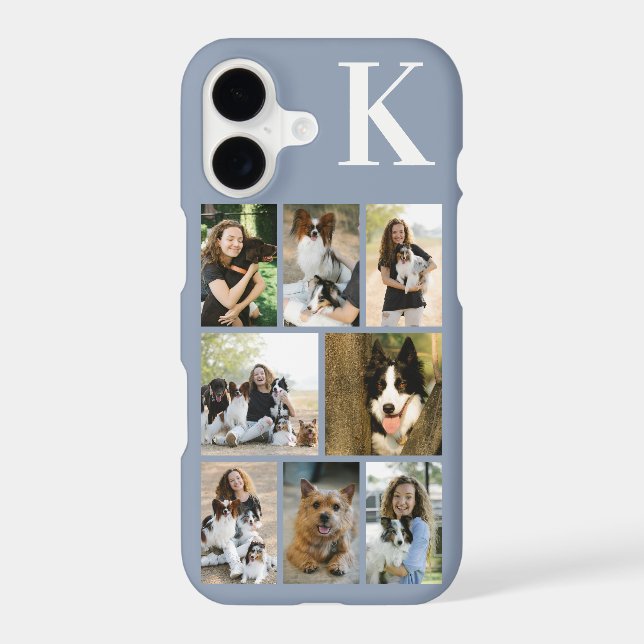Modern 8 Pet Photo Dusty Blue (Back)