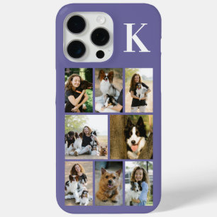 Modern 8 Pet Photo Purple iPhone 15 Pro Max Case