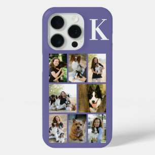 Modern 8 Pet Photo Purple iPhone 15 Pro Case