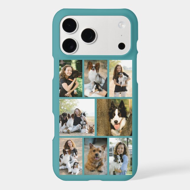 Modern 8 Pet Photo Teal (Back)