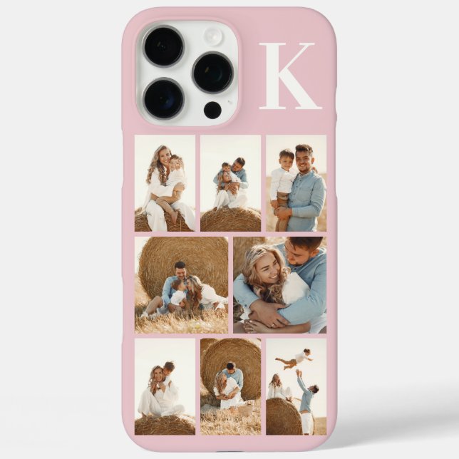 Modern 8 Photo Blush Pink Case-Mate iPhone Case (Back)