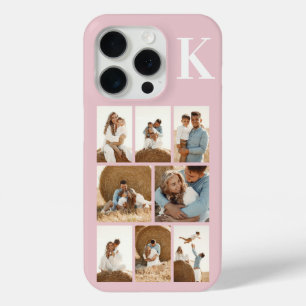 Modern 8 Photo Blush Pink iPhone 15 Pro Case