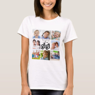 Modern 8 Photo Collage Names Call Me Gigi T-Shirt