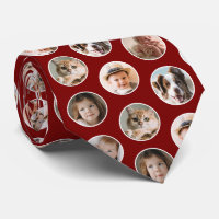 Modern 8-Photo Collage Neck Tie