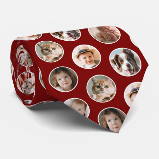 Modern 8-Photo Collage Neck Tie