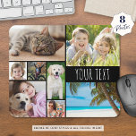 Modern 8 Photo Collage Personalised Custom Mouse Mat<br><div class="desc">Create your own personalised, custom colour photo mouse pad with this easy-to-upload photo collage template featuring 8 pictures in various shapes and sizes, both horizontal and vertical to accommodate a wide variety of photo subjects and your title or name in your choice of text font styles and all colours (shown...</div>