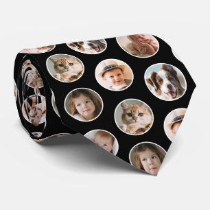 Modern 8-Photo Collage Tie