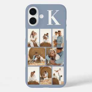 Modern 8 Photo Dusty Blue iPhone 16 Plus Case