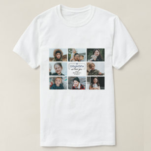 Modern 8-Photo Grandpa/Grampa/Other I/We Love You T-Shirt