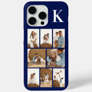 Modern 8 Photo Navy Blue iPhone 15 Pro Max Case