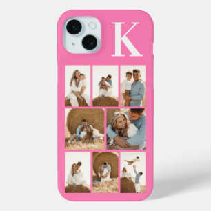 Modern 8 Photo Pink iPhone 15 Mini Case