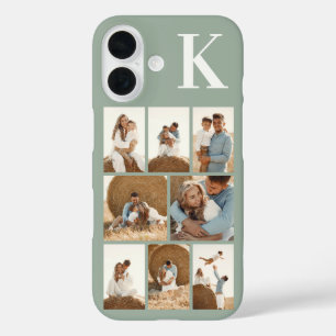 Modern 8 Photo Sage Green iPhone 16 Case