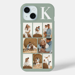 Modern 8 Photo Sage Green iPhone 15 Case