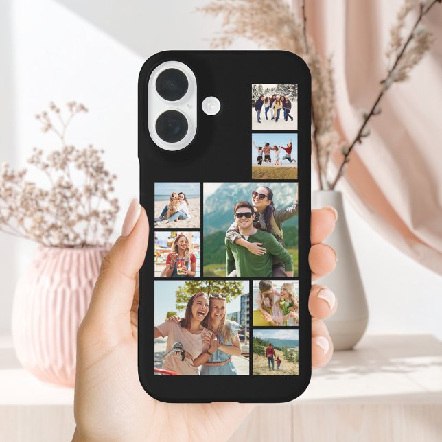 Modern 8 Picture Photo Collage Case-Mate iPhone Case (Creator Uploaded)