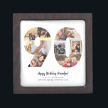 Modern 90th Number Photo Collage Custom Greeting Gift Box<br><div class="desc">Modern 90th Number Photo Collage Custom Greeting Gift Box
Customise it with your photos and greetings.
If you would like to have different background colour,  feel free to email me at panggadesigns@gmail.com</div>