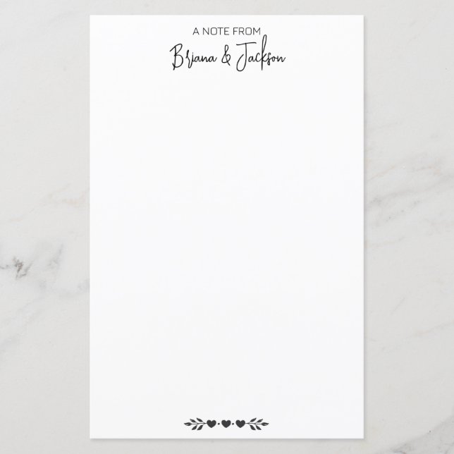 Modern A Note From Calligraphy  (Front)