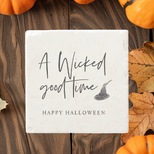 Modern A Wicked Good Time Quote   Happy Halloween Stone Coaster