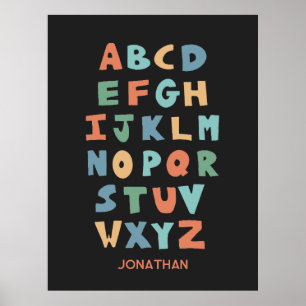 Modern ABC Alphabet Personalised Classroom Poster