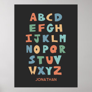 Modern ABC Alphabet Personalised Classroom Poster