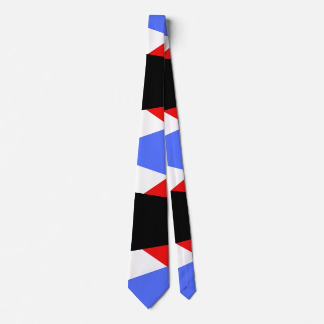 Modern Absract Painting | blue Red black aesthetic Tie (Front)