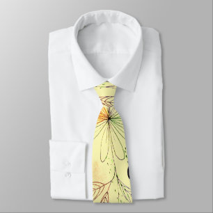 Modern Abstrac Business Pattern Yellow Tie