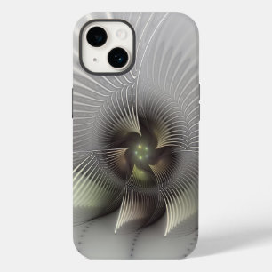 Modern Abstract 3D Shape Fractal Art Case-Mate iPhone 14 Case