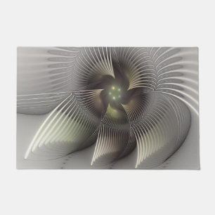 Modern Abstract 3D Shape Fractal Art Doormat