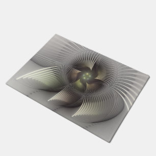 Modern Abstract 3D Shape Fractal Art Doormat