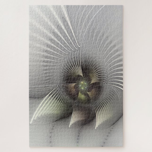 Modern Abstract 3D Shape Fractal Art Jigsaw Puzzle (Vertical)