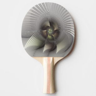 Modern Abstract 3D Shape Fractal Art Ping Pong Paddle