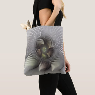 Modern Abstract 3D Shape Fractal Art Tote Bag
