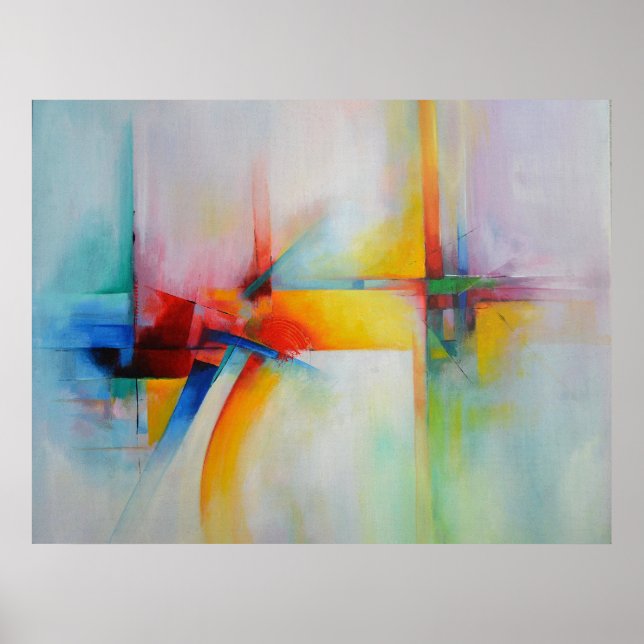 Modern Abstract Acrlylic Painting Poster (Front)