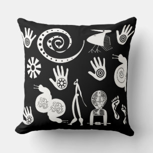 Modern Abstract African symbol and motifs art Cushion