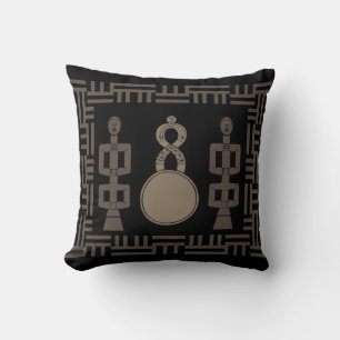 Modern abstract African tribal ornaments art Cushion