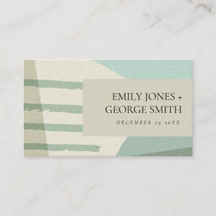 MODERN ABSTRACT AQUA BLUE ART WEDDING WEDSITE BUSINESS CARD