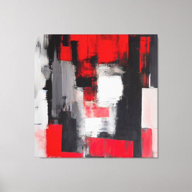 Modern Abstract Art - Aggressive 0001 Print (Front)