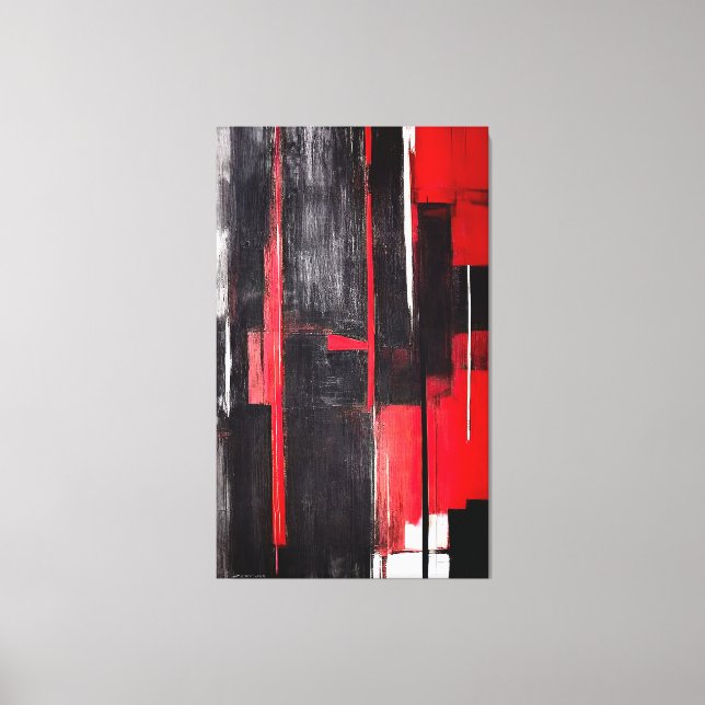 Modern Abstract Art - Aggressive 002 Canvas Print (Front)