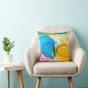Modern Abstract Art Alcohol Ink  Cushion